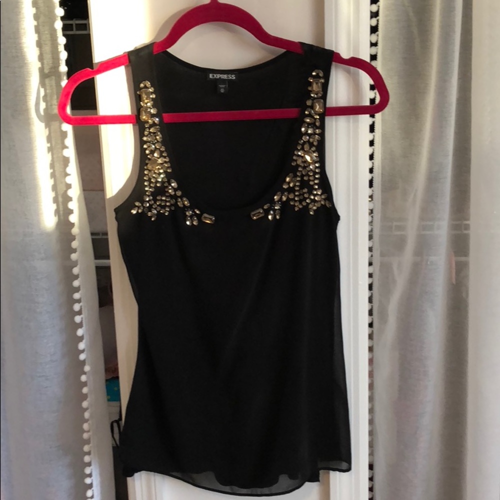 Express size XS embellished tank top